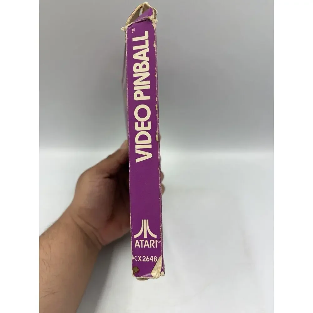 Video Pinball - Authentic Atari 2600 Game w/ Manual: Tested & Works